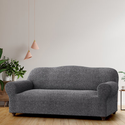 Stretch piqué 3 seat sleeper sofa slipcover hotsell
